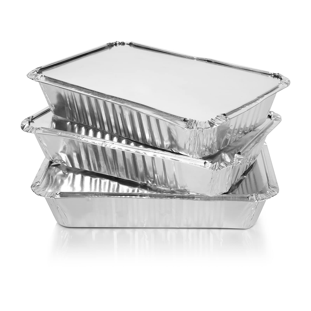 Barquette en aluminium, lot pratique de 100, avec fentes, supportant jusqu'à 260°C, 34 x 22 cm, argenté, Relaxdays | Leroy Merlin Barquette en aluminium, lot pratique de 100, avec fentes, supportant jusqu'à 260°C, 34 x 22 cm, argenté, Relaxdays | Leroy Merlin