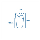 Gobelets à frites avec fermeture 660ml dimensions - CleanService