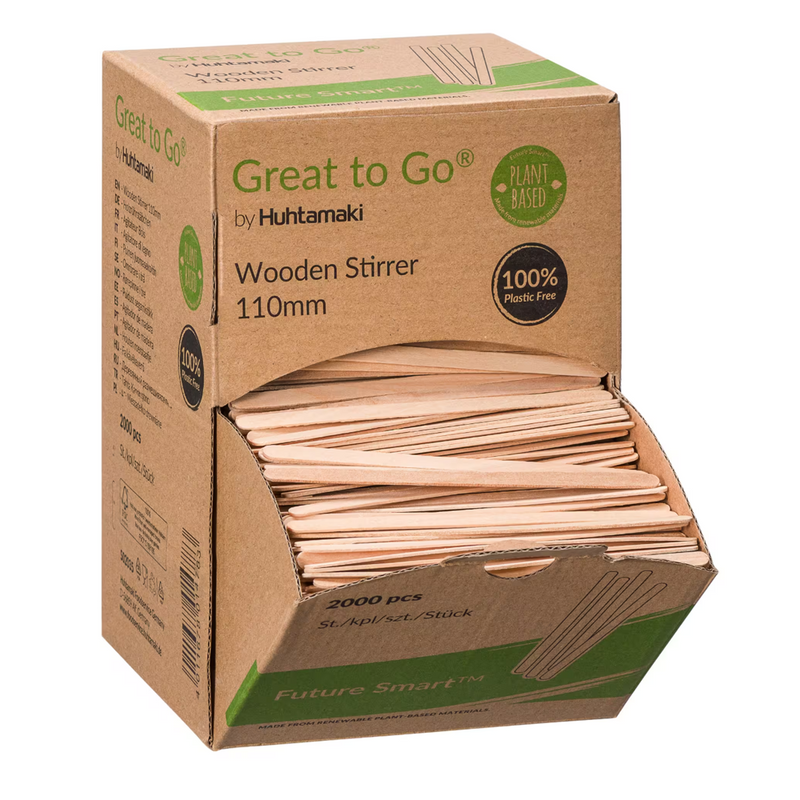 Touillettes à café en bois (2000pc) - CleanService