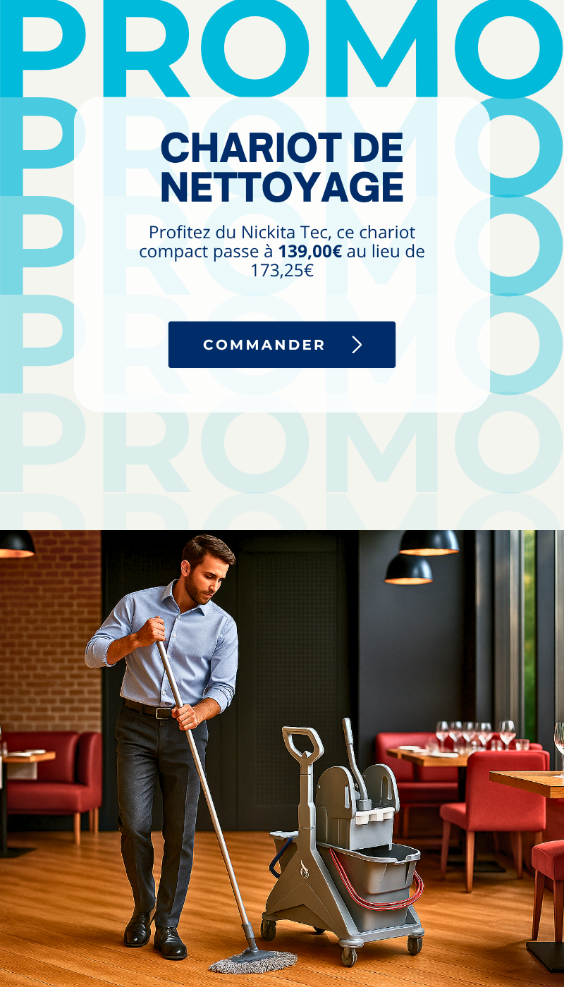 bannière chariot de nettoyage promo (mobile) - CleanService