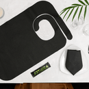 bavoir adulte jetable noir 36x60cm PP (100pc) - Clean Service