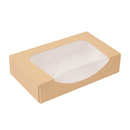 BOITE KRAFT FENETRE 19.7X12X4.5CM - 400PCS - Clean Service