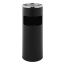Cendrier poubelle ronde V - Part noir mat (12,5L) - Clean Service