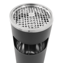 Cendrier poubelle ronde V - Part noir mat (12,5L) - Clean Service