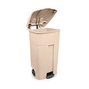 Conteneur mobile beige 125L avec pédale - CleanServiceSA