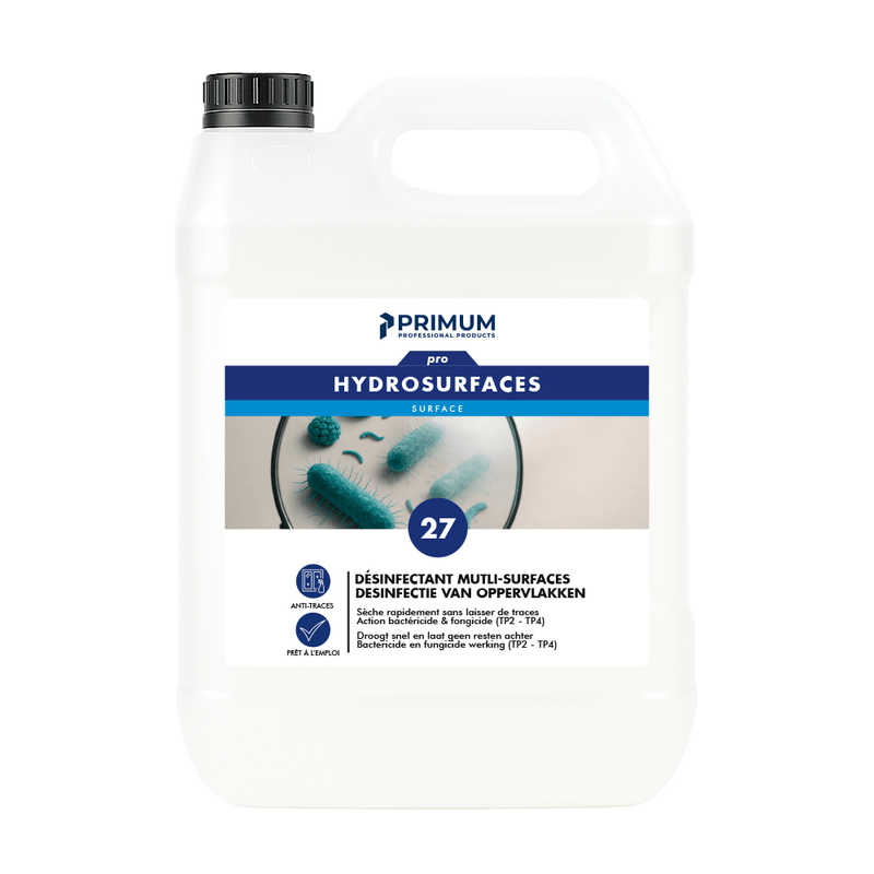 Désinfectant surfaces PRIMUM 27 Hydrosurfaces 5L (TP2/TP4) - Clean Service