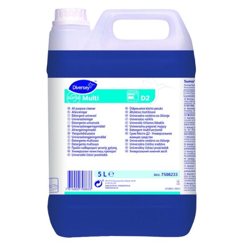 DIVERSEY - Suma Multi D2 détergent surfaces cuisine 1,5/5/20L - CleanServiceSA