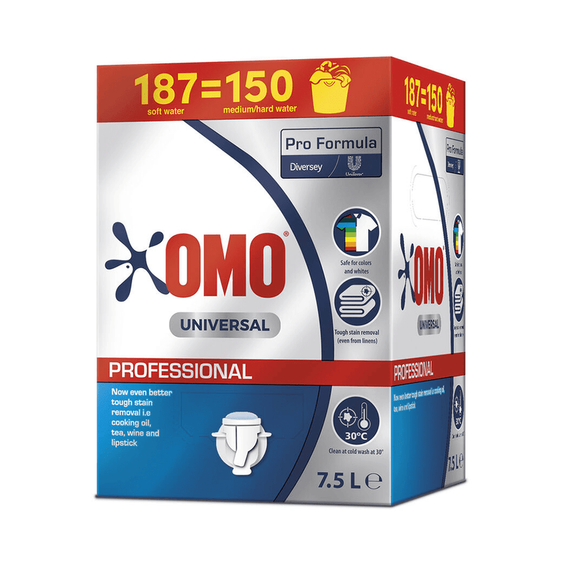 Omo lessive liquide biologique professional universal (blanc & couleurs) 7.5L - Clean Service