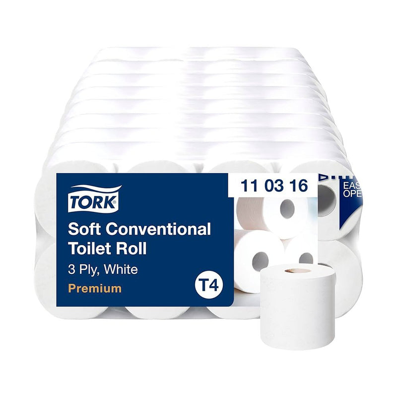 Papier toilette Tork T4 premium 3 plis blanc (72Rlx)* - CleanServiceSA