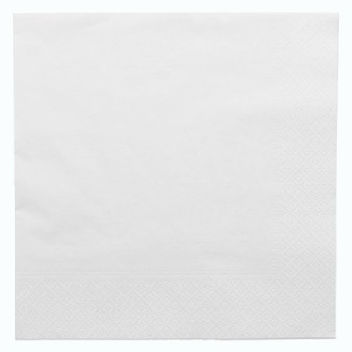 Petites serviettes cocktail 24x24cm blanches - 3600 pièces - CleanServiceSA