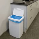 Poubelle 50L blanche Top Fix - Clean Service