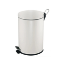 Poubelle à pédale 5L (blanche/ inox/ noir) - CleanServiceSA