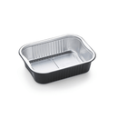 Ravier aluminium rigide noir 780cc (50pc) - CleanServiceSA