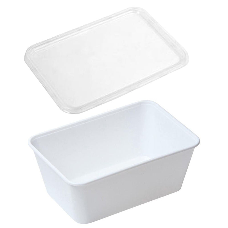 Raviers blancs HQ micro - ondables avec couvercles - 500 pièces - Clean Service