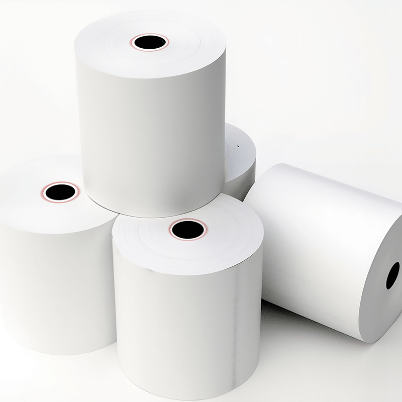50x rouleaux bancontact thermique 57x30x8mm – 10m