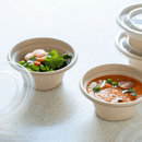 SABERT - Bol rond en Pulp 250ml avec couvercles (100pc) - Clean Service