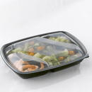 SABERT - Ravier noir 3 compartiments 175/600/200ml avec couvercles - 50Pcs - Clean Service