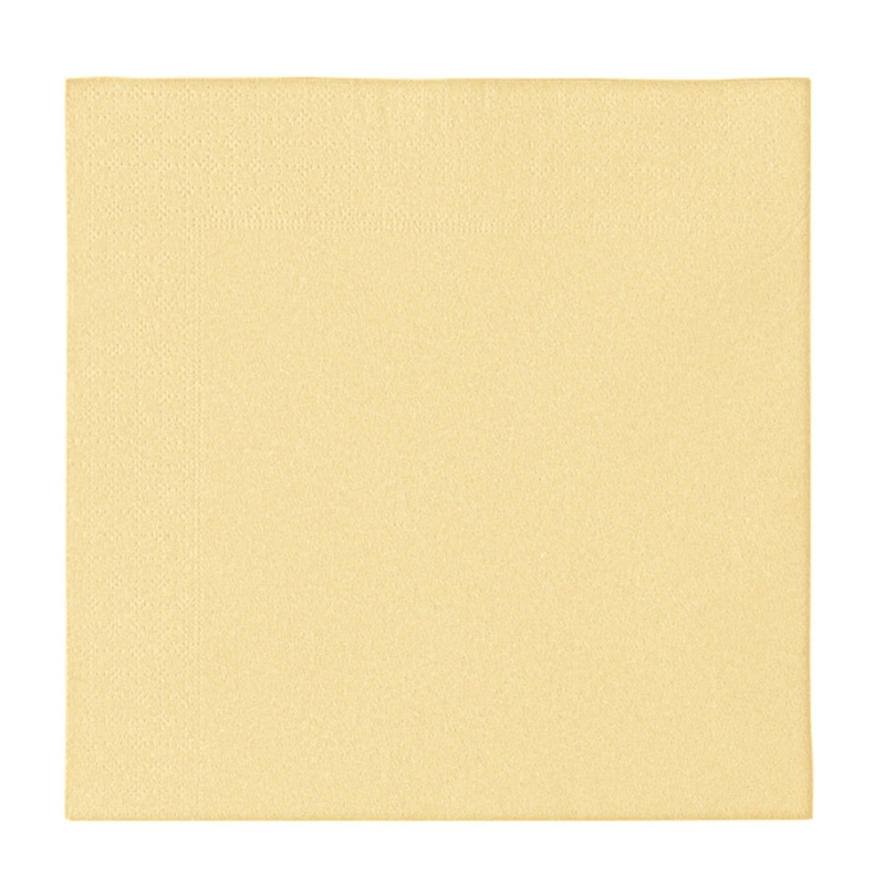 Serviette de table en ouate 40x40cm crème 2 plis - 2200 pcs* - Clean Service