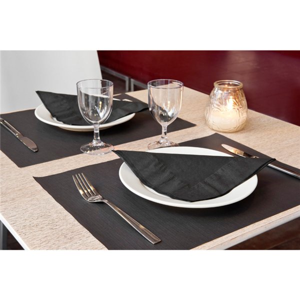 Set de table couleur noir 500 Pcs - CleanServiceSA