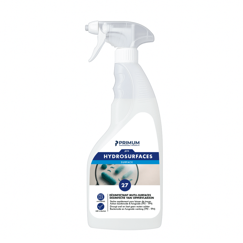 Spray désinfectant surfaces PRIMUM 27 Hydrosurfaces 750ml (TP2/TP4) - Clean Service