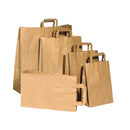 TAKE AWAY - Sac en papier kraft brun 32x21.5x24.5cm - 250 Pcs - CleanServiceSA