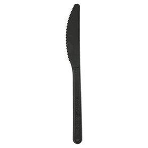Couteaux 18cm noir CPLA - 1000Pc (couverts)* - CleanServiceSA