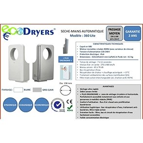 ECO DRYERS - Sèche mains automatique 360 Lite - CleanServiceSA