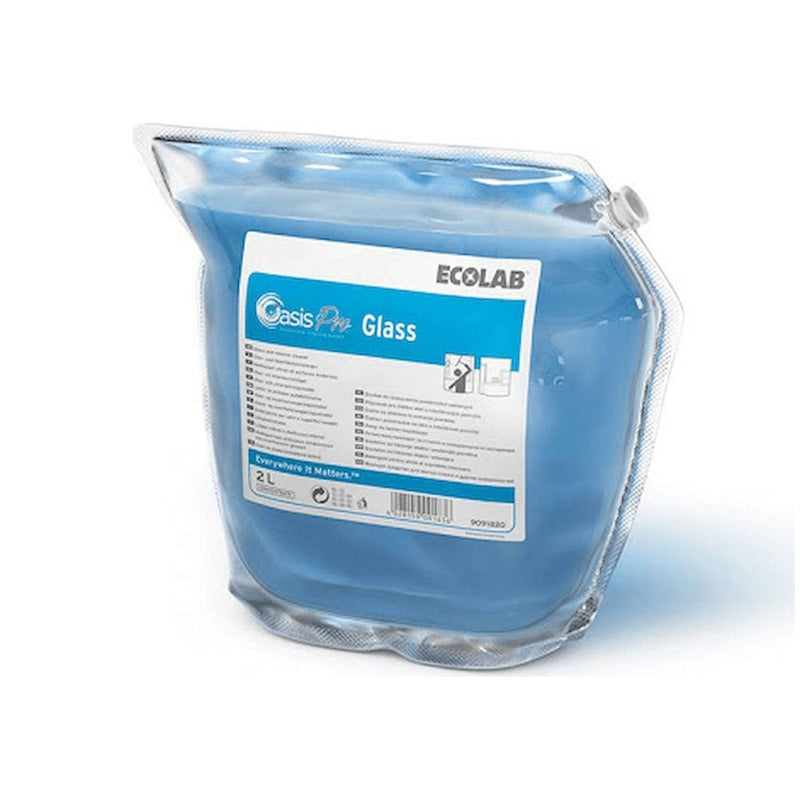 ECOLAB - Oasis pro glass : nettoyant pour vitres et surfaces brillantes - 2L - CleanServiceSA