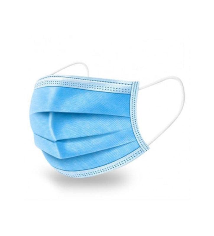 Masque chirurgical 3 plis bleu 50Pc* - CleanServiceSA