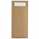 Pochette à couvert kraft & serviette blanche 500Pc* - CleanServiceSA