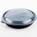 SABERT - Assiette ronde noir Hot 23X4 1000ML avec couvercle Hot - 25Pc - CleanServiceSA