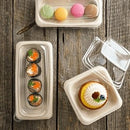 SABERT - Barquette rectangulaire Pulp avec couvercle rPET 24x11cm - 50Pc - CleanServiceSA