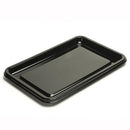 SABERT - Plateau rectangulaire noir 46x30cm avec couvercles 10Pc - CleanServiceSA