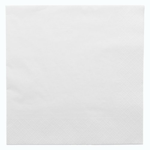 Serviette en cellulose 40x40cm blanche 2 plis - 2000 pcs - CleanServiceSA