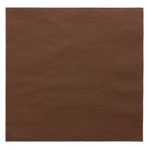 Serviette en cellulose 40x40cm chocolat 2 plis - 2000 pcs - CleanServiceSA