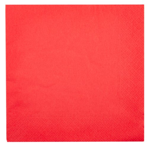 Serviette en cellulose 40x40cm rouge 2 plis - 2000 pcs - CleanServiceSA