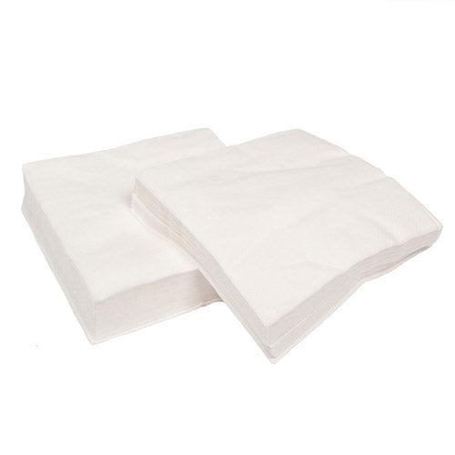 Serviettes blanches 33x33cm 1 plis 1/4 - 4500Pc - CleanServiceSA