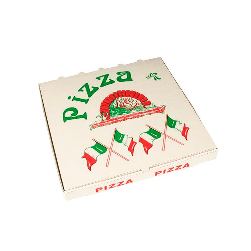 TAKE AWAY - Boîte à pizza blanche 33x33x4cm - 100PC - CleanServiceSA