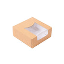 TAKE AWAY - Boîte à sushis avec fenêtre 10x10x4cm marron - 400PC - CleanServiceSA