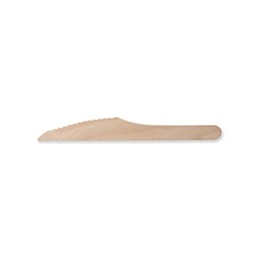 TAKE AWAY - Couteau en bois 16,5cm - 200Pc (couverts) - CleanServiceSA