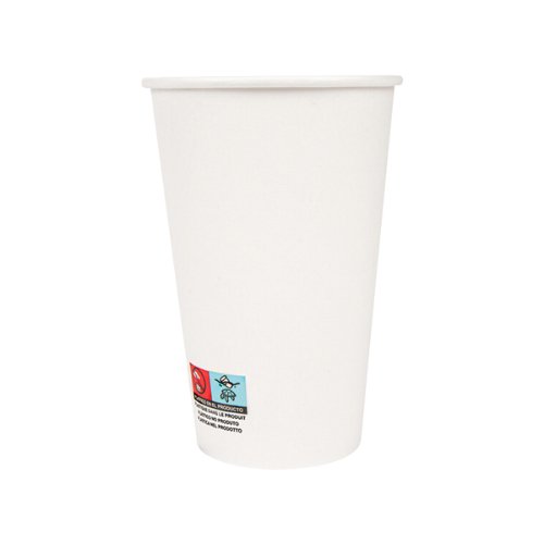TAKE AWAY - Gobelets à café en kraft blanc 480 ml - 100pc - CleanServiceSA