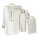 TAKE AWAY - Sac en papier kraft blanc 250Pc - CleanServiceSA